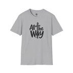 All The Way Cross logo T‑Shirt — Faith-Inspired Christian Graphic Tee (Gildan 64000)