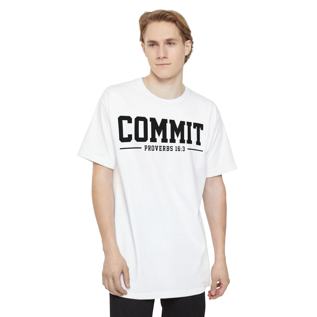 Tall body "Commit" Proverbs 16:3  (100% cotton)