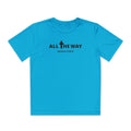 Youth "All the way" Matthew 10:38-39  Christian Motivational Shirt (Sport Tek) Black letters