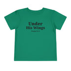 Toddler "Under His Wings" Psalm 91:4 Tee — Faith-Based Kids Shirt (Bella Canvas)