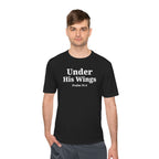 Moisture Wicking Tee "Under his Wings" Psalm 91:4 (Sport tek)
