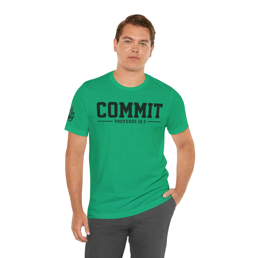 Commit Proverbs 16:3 Tee — Christian Faith Inspirational T-Shirt (Bella+Canvas 3001)