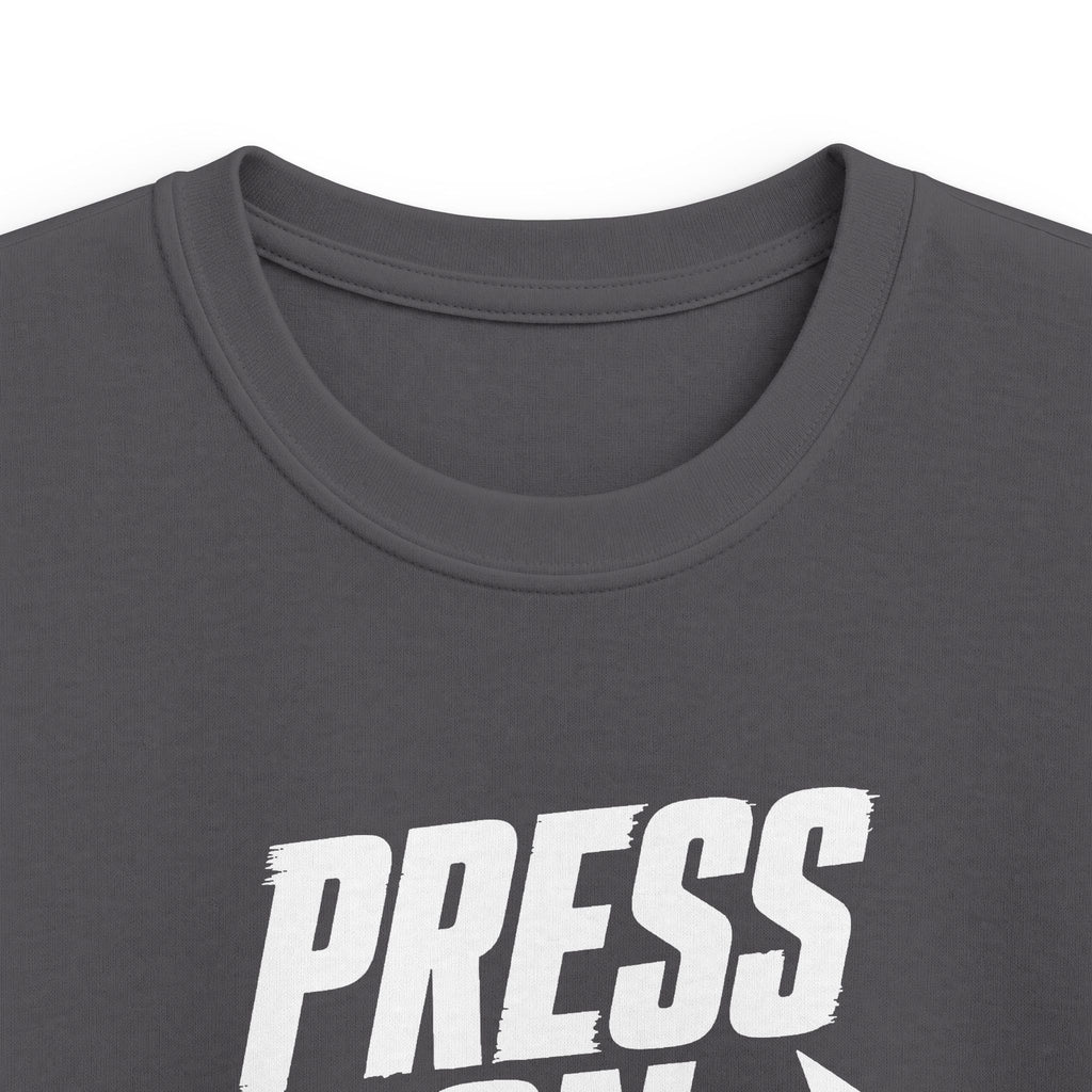 YOUTH "PRESS ON" Philippians 3:13–14 Tshirt (Gildan 64000y)