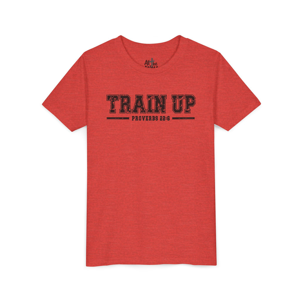 Youth Tee — "Train Up" Proverbs 22:6 Faith T‑Shirt (Bella Canva 3001Y)
