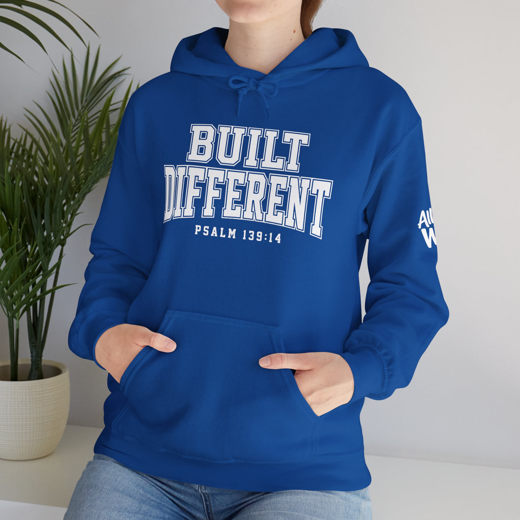 Hoodie — "Built Different" Psalm 139:14 Pullover