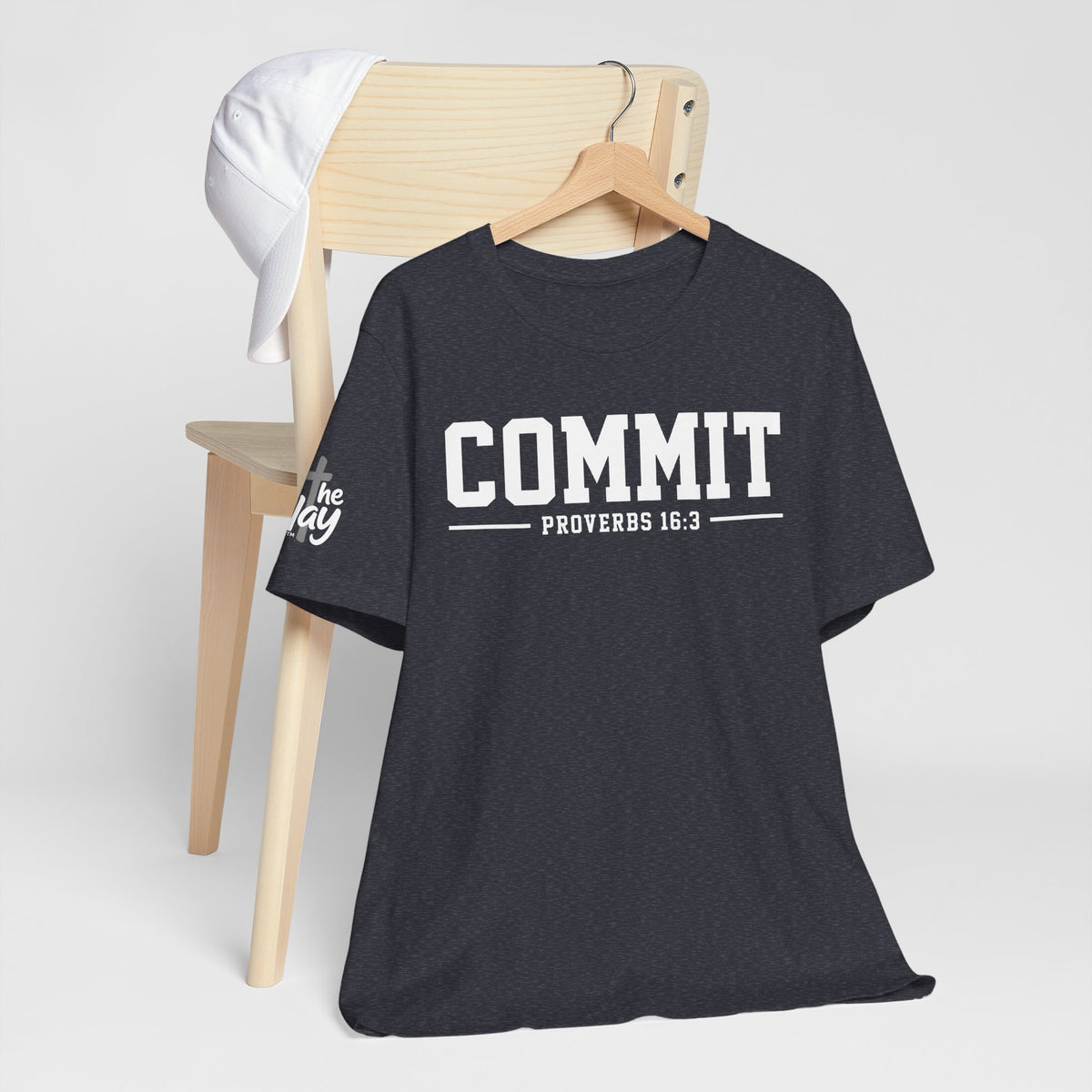 Commit Proverbs 16:3 Tee — Christian Faith Inspirational T-Shirt (Bella+Canvas 3001)