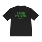 Moisture Wicking Tee "Green Pastures" Psalms 23:2 (Sport Tek)