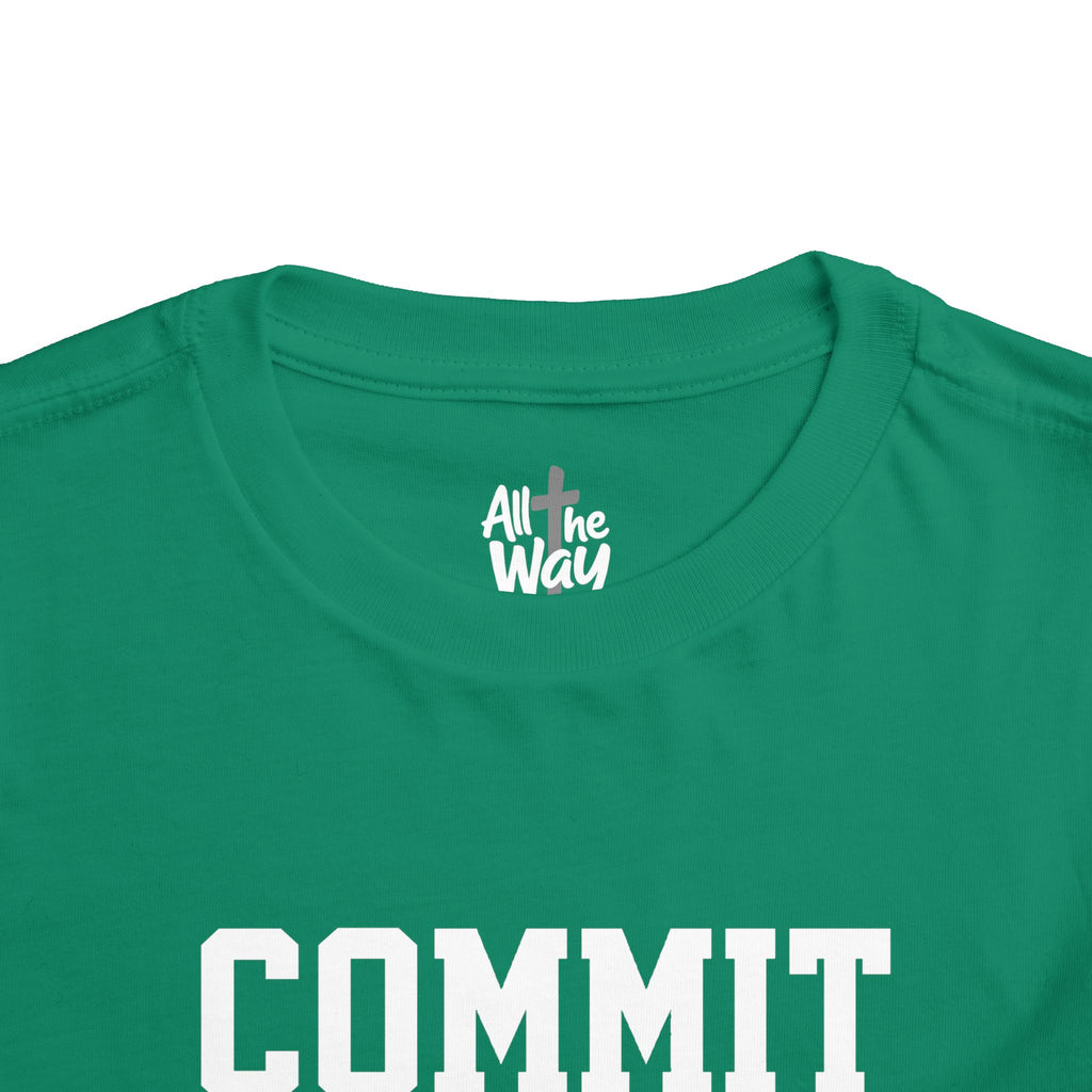 Toddler "Commit" Proverbs 16:3 Tee — Faith-Based Kids Shirt
