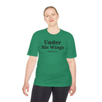 Moisture Wicking Tee "Under his Wings" Psalm 91:4 (Sport tek)