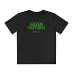Youth "Green Pastures" Psalms 23:2 Tee — Christian Motivational Shirt  (Sport Tek)