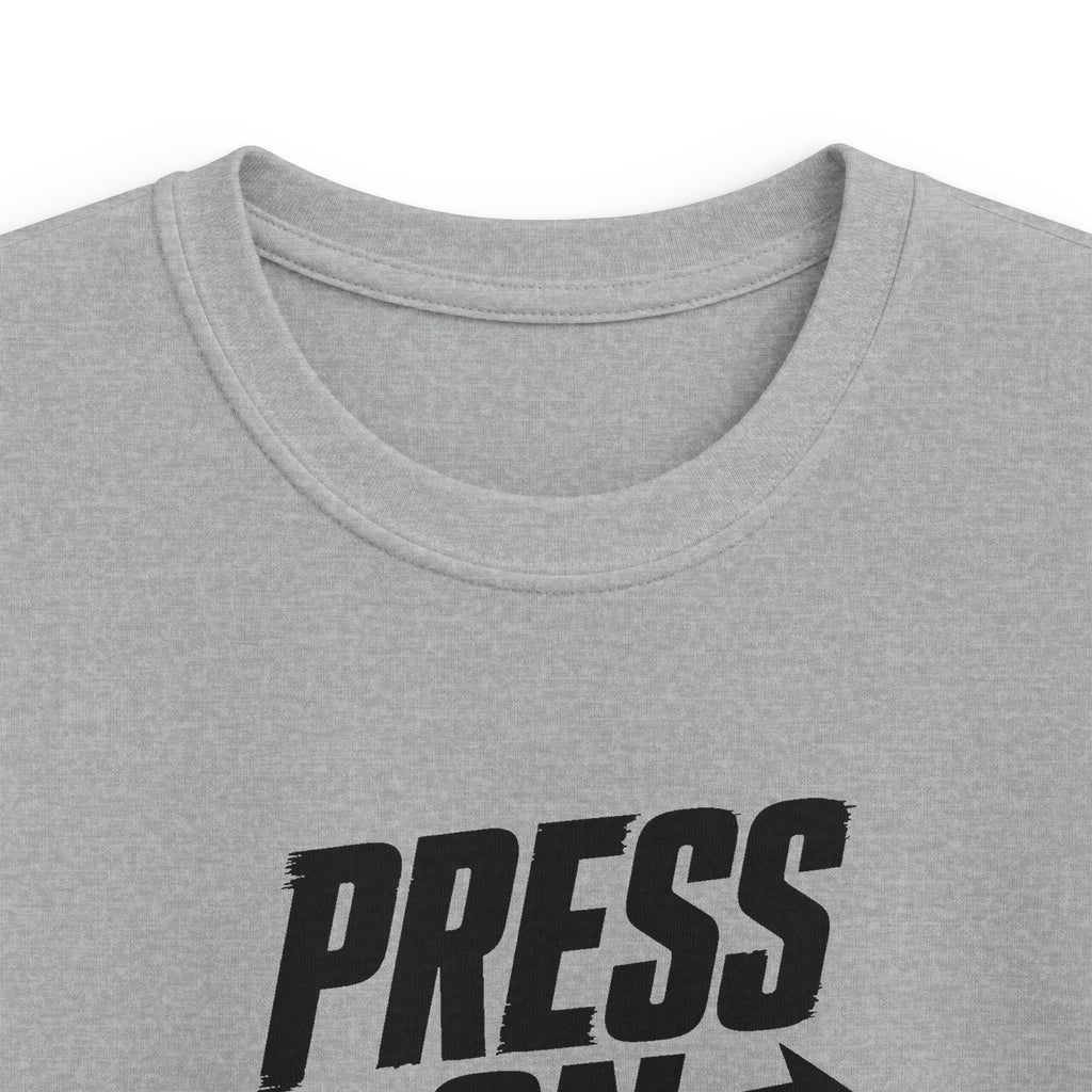 YOUTH "PRESS ON" Philippians 3:13–14 Tshirt (Gildan 64000y)