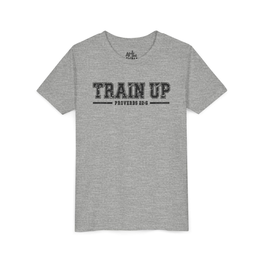 Youth Tee — "Train Up" Proverbs 22:6 Faith T‑Shirt (Bella Canva 3001Y)