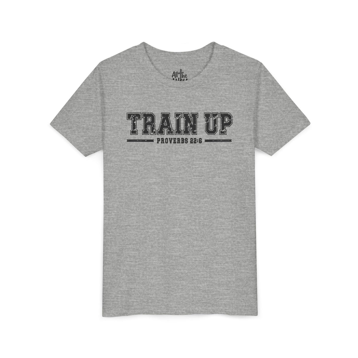 Youth Tee — "Train Up" Proverbs 22:6 Faith T‑Shirt (Bella Canva 3001Y)
