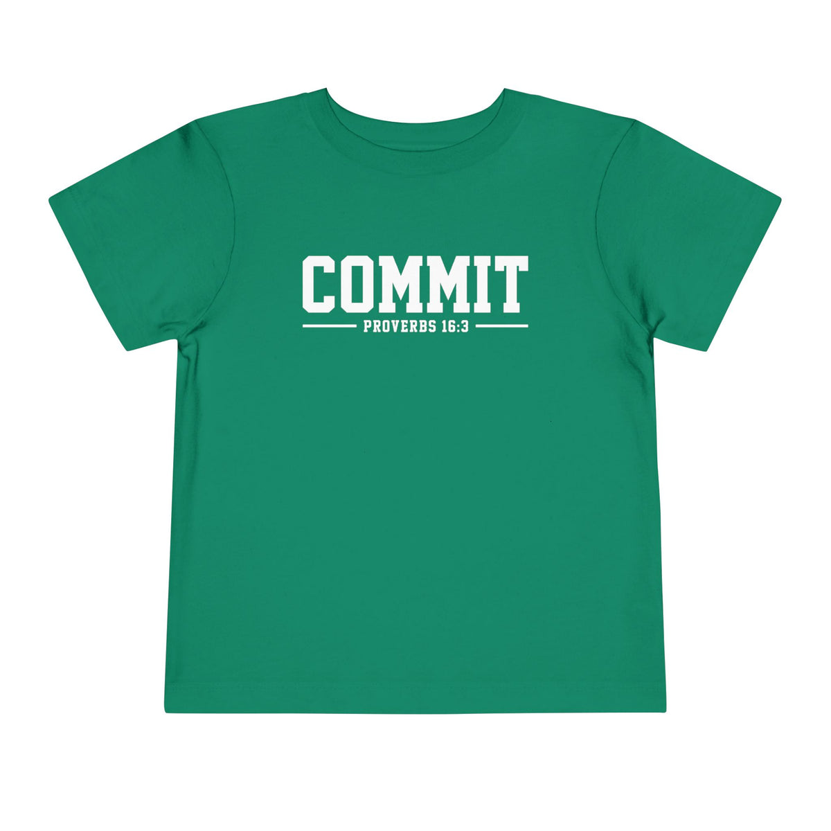 Toddler "Commit" Proverbs 16:3 Tee — Faith-Based Kids Shirt