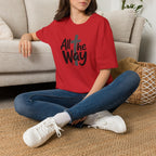 All The Way Cross logo T‑Shirt — Faith-Inspired Christian Graphic Tee (Gildan 64000)