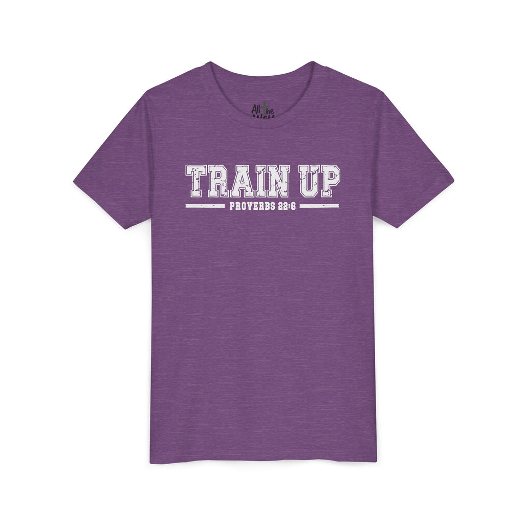 Youth Tee — "Train Up" Proverbs 22:6 Faith T‑Shirt (Bella Canva 3001Y)