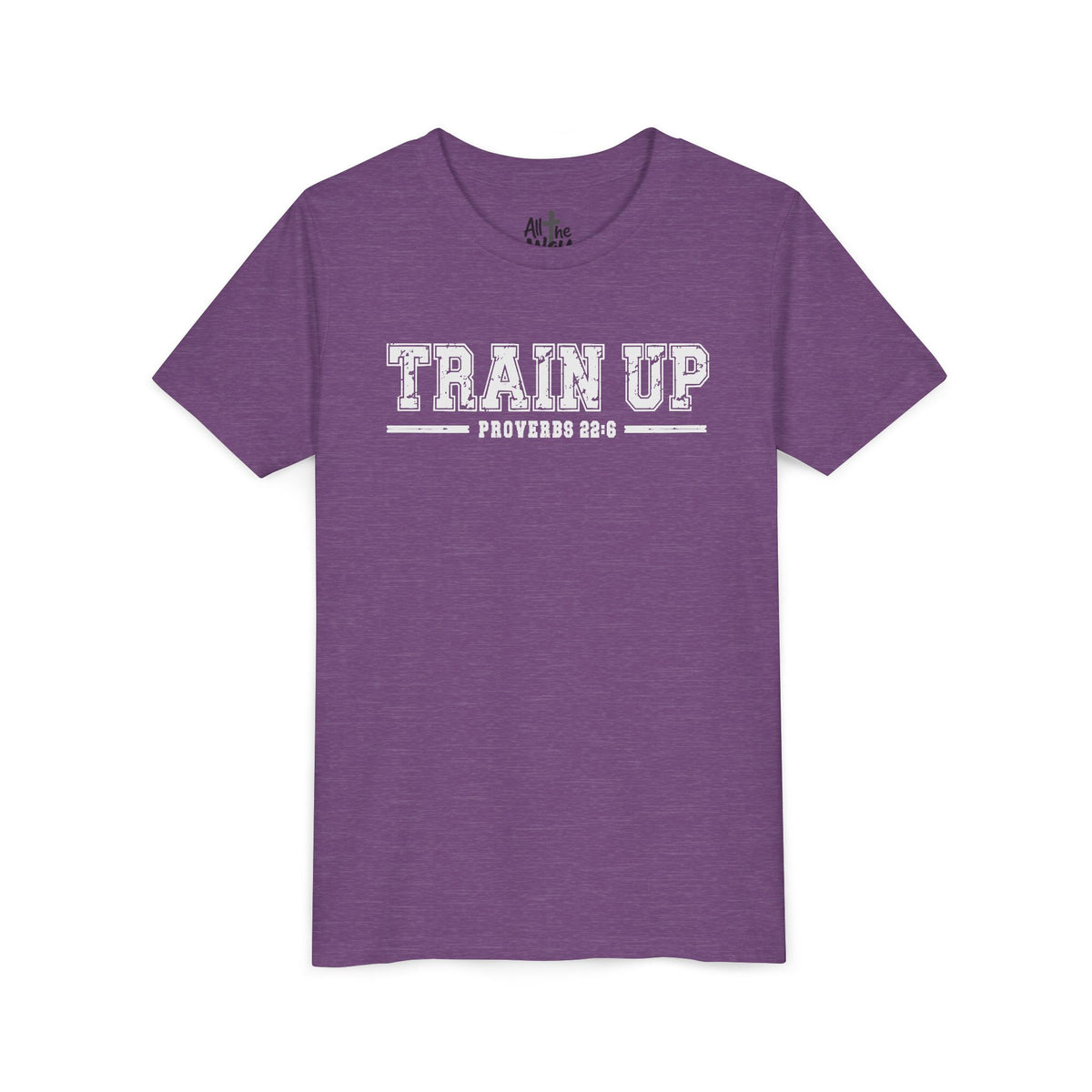 Youth Tee — "Train Up" Proverbs 22:6 Faith T‑Shirt (Bella Canva 3001Y)