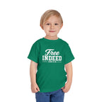 Toddler "Free Indeed"  John 8:36 Tee — Faith-Based Kids Shirt -Final