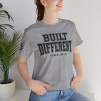 "Built Different" Psalm 139:14 Tee — Christian Faith Inspirational T-Shirt (Bella+Canvas 3001)