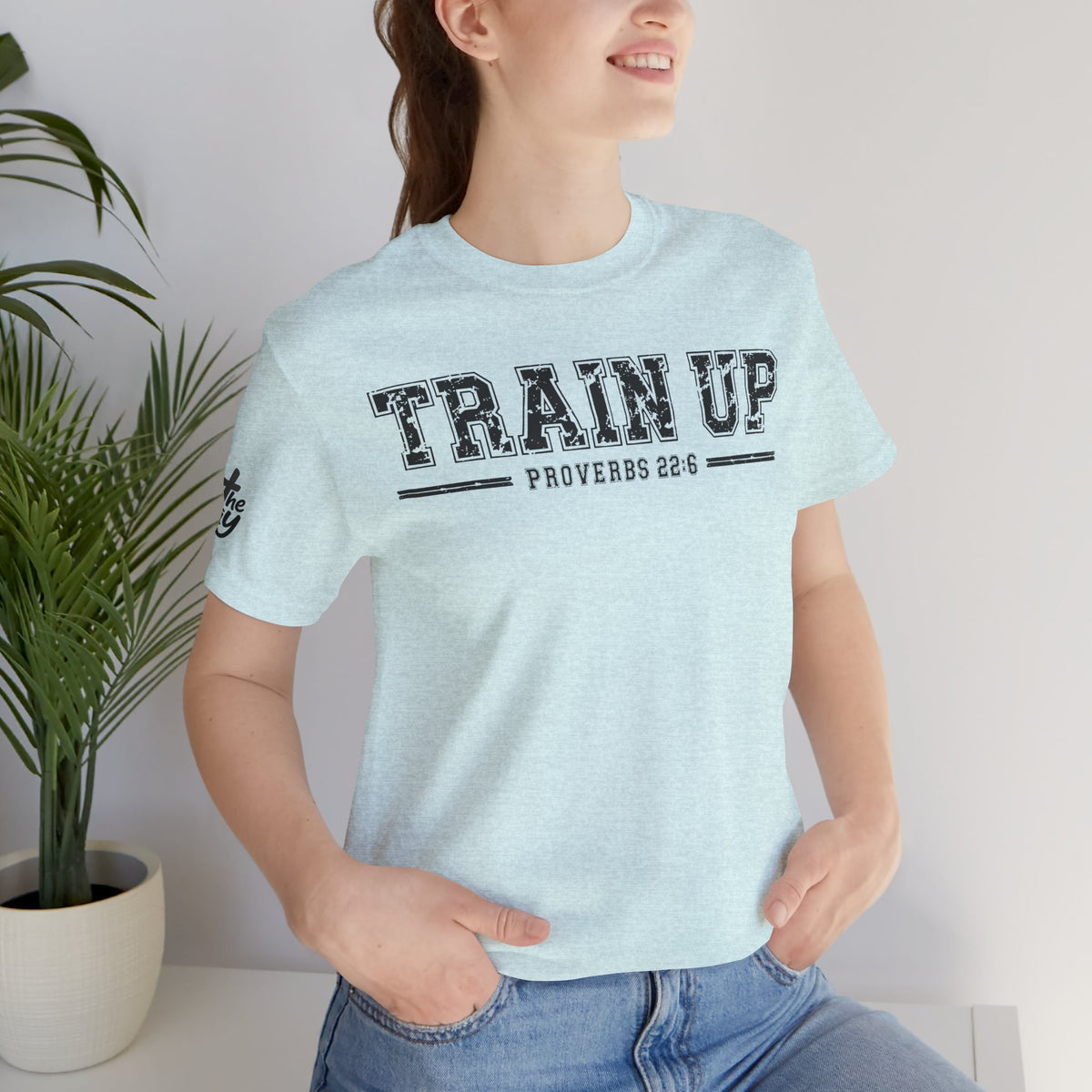 "Train Up" Proverbs 22:6 Tee — Christian Faith Inspirational T-Shirt (Bella+Canvas 3001)
