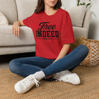 "Free Indeed" John 8:36 T-Shirt — Christian Faith Tee (Gildan 64000)