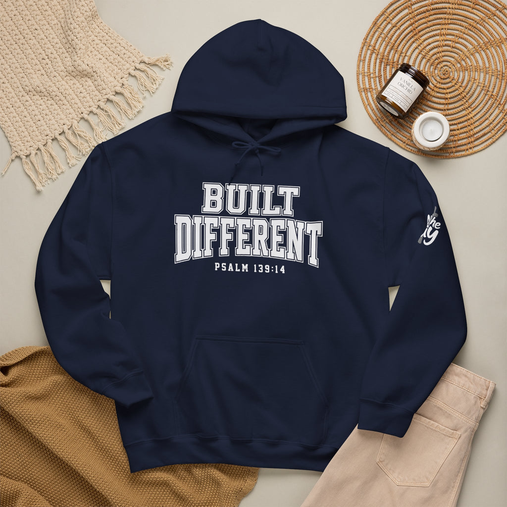 Hoodie — "Built Different" Psalm 139:14 Pullover