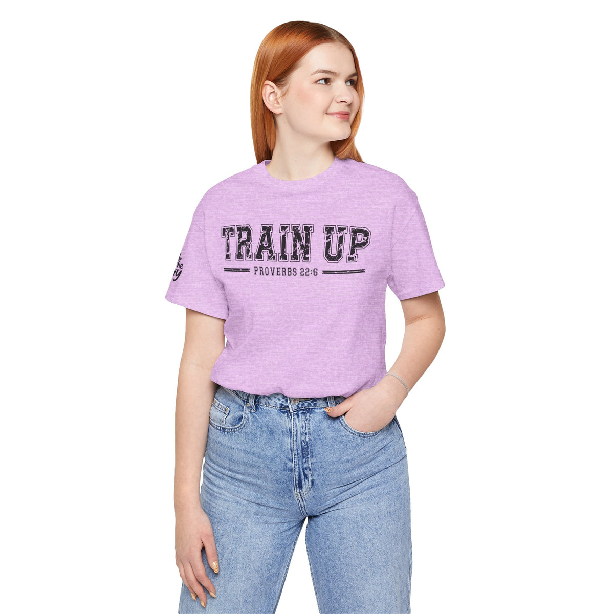 "Train Up" Proverbs 22:6 Tee — Christian Faith Inspirational T-Shirt (Bella+Canvas 3001)