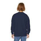 Youth Crewneck Sweatshirt — "All The Way" Inspirational Bible Verse (Matthew 10:38-39)
