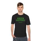 Moisture Wicking Tee "Green Pastures" Psalms 23:2 (Sport Tek)