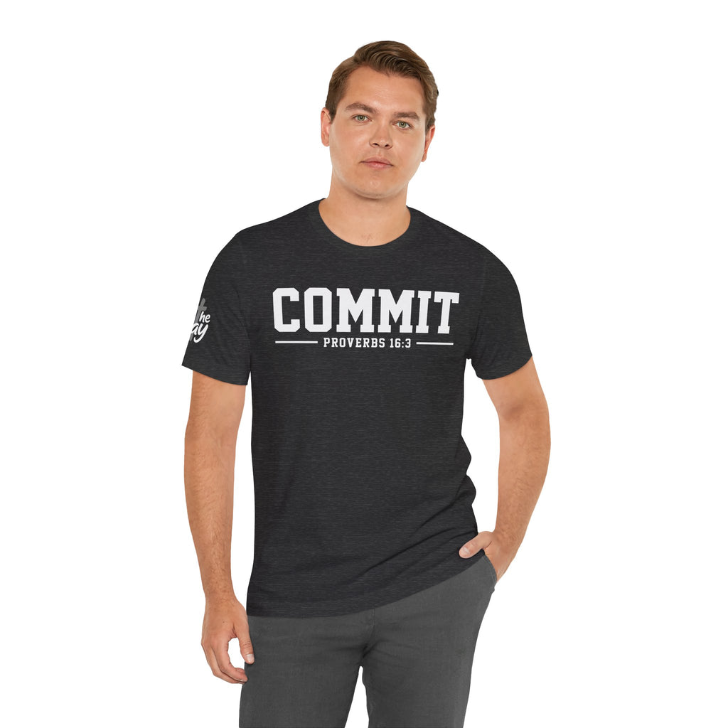 Commit Proverbs 16:3 Tee — Christian Faith Inspirational T-Shirt (Bella+Canvas 3001)