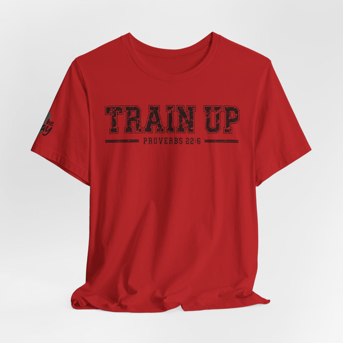 "Train Up" Proverbs 22:6 Tee — Christian Faith Inspirational T-Shirt (Bella+Canvas 3001)