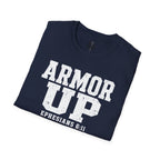 "Armor Up" Ephesians 6:11 T-Shirt — Christian Faith Tee (Gildan 64000)