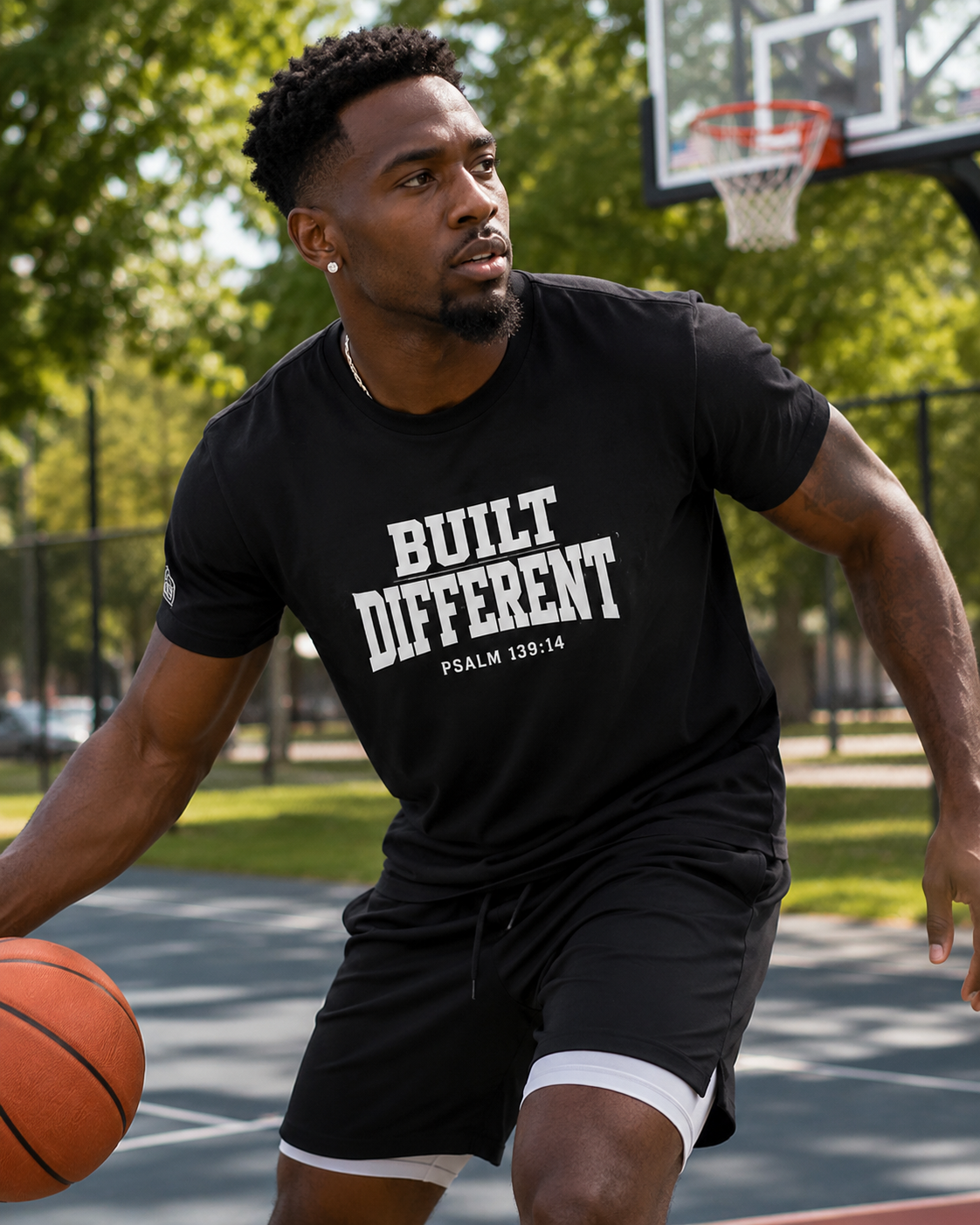 TALL BODY "Built Different" Psalm 139:14  Sport Tek