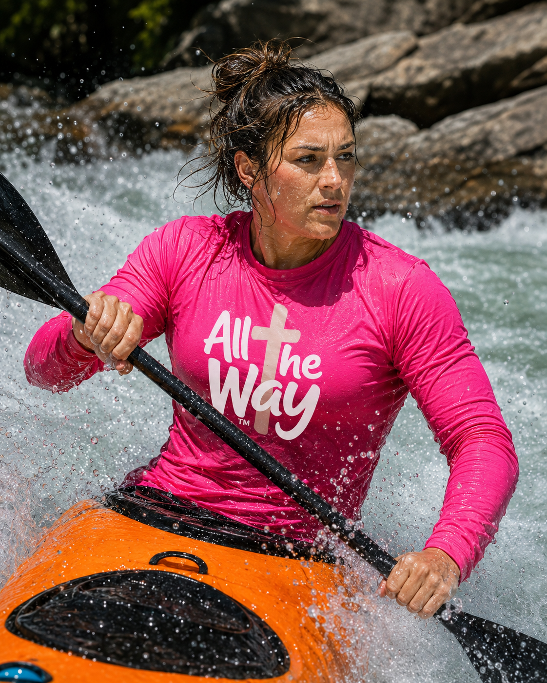 All The Way logo Long Sleeve Tee - Sport Tek